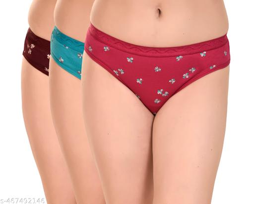 Trendy Women's Cotton Panties Combo Pack of 6 | Soft & Comfortable Daily Wear Underwear for Girls & Women | Breathable Innerwear for Everyday Use - Khan's Hub