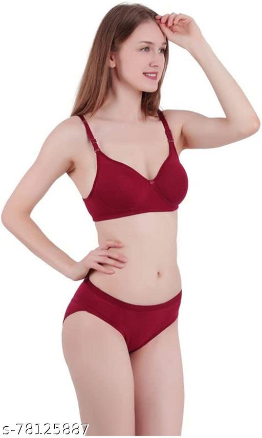 సమరేయా సాలిడ్ మహిళల బ్రా ప్యాంటీ సెట్లు 4 ప్యాక్ | మహిళల ఆహ్లాదకరమైన లింజరీ సెట్స్ 4 | నాన్ వైర్డ్ బ్రా మరియు ప్యాంటీ సెట్స్ || లింజరీ సెట్స్ | 4 ప్యాక్ లింజరీ సెట్స్ | మహిళల కోసం ఇన్నర్‌వేర్ | బ్రా ప్యాంటీ లింజరీ సెట్స్ | ఎరుపు పింక్ మారూన్ నలుపు బ్రా ప్యాంటీ సెట్లు - Khan's Hub