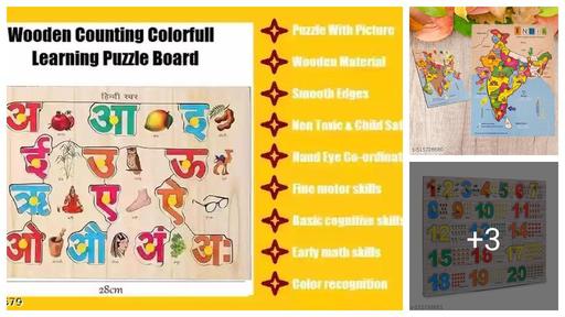 Hindi Vyanjan 3D Wooden Capital Alphabet Board Puzzles with Pictures क To ज्ञ Puzzle Toy -QZ1