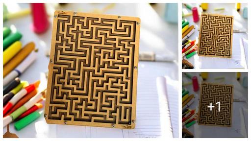 Advanced Logic Building Wooden Puzzle - Help Your Child Think Out of the Box with This Intricate Labyrinth Maze Design Game for Mental Sharpness and Agility	