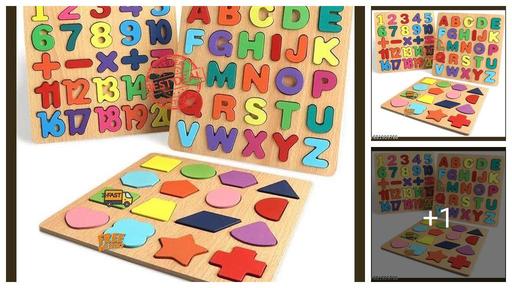 AJDK MART Wooden 3 Pic Puzzle Set Educational Learning Toy for Kids
