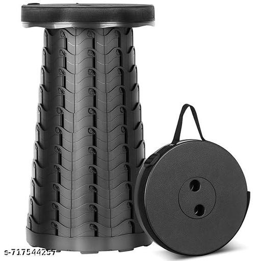 round stool Outdoor Portable Folding Stool Camping Hiking Fishing Picnic Chair Seat Table Chair Round Foldable Plastic for Kids Adults Home Office Garden Travelling Campy Stool (Red, Black, Pre-assembled) - LimiCart