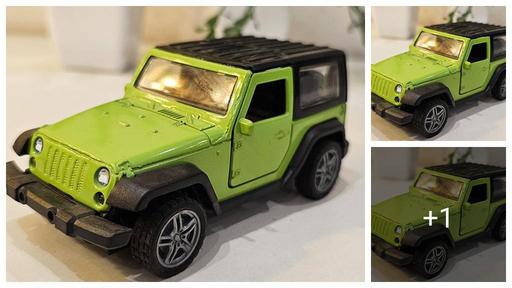 Die Cast Metal Thar Car Toy with Openable Doors & Super Pullback (Green, Pack of 1)