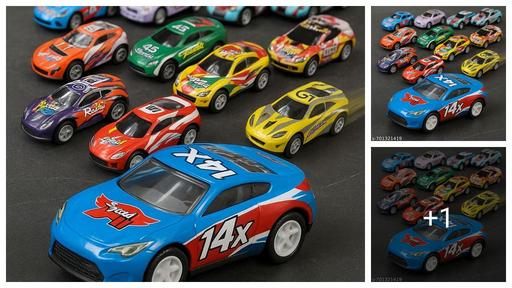 Happiebees 6 Unbreakable Pull Back Cars for Kids Metal Alloy Mini Racing Diecast Car Toy Set Strong & Durable Vehicle Pack for Boys, Birthday Gift, Return Gift, khelona Toys(Racing Cars)