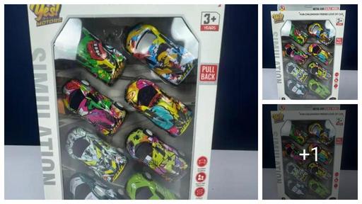 8 Piece Small Car toy with Pull Back Function with Multicolor