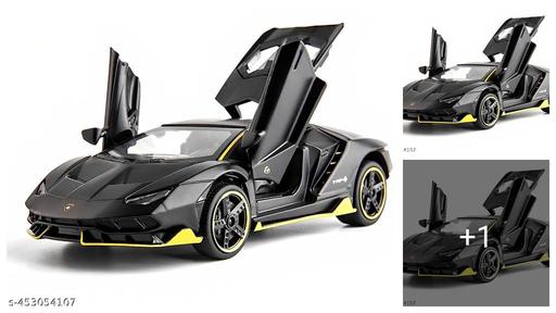 लैम्बो कार खिलौना डाई-कास्ट मेटल कार मॉडल कार पुल बैक कार सुपर कार ओपन करने वाले दरवाजों के साथ, ध्वनि और रोशनी के साथ, जन्मदिन के उपहार पार्टी सजावट के लिए बेहतरीन, बच्चों के लड़कों और लड़कियों के लिए ‎1:32 स्केल।