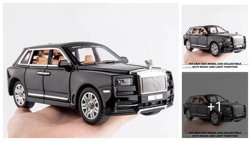 Exclusive Model Scale Model Toy Car Exclusive Alloy Metal Car Pull Back Die-cast Car Toy car with Openable Doors & Light, Music Boys Gifts Toys for Kids (Resembling Rollz Royse Cullinan 1:32)(Multi Color)