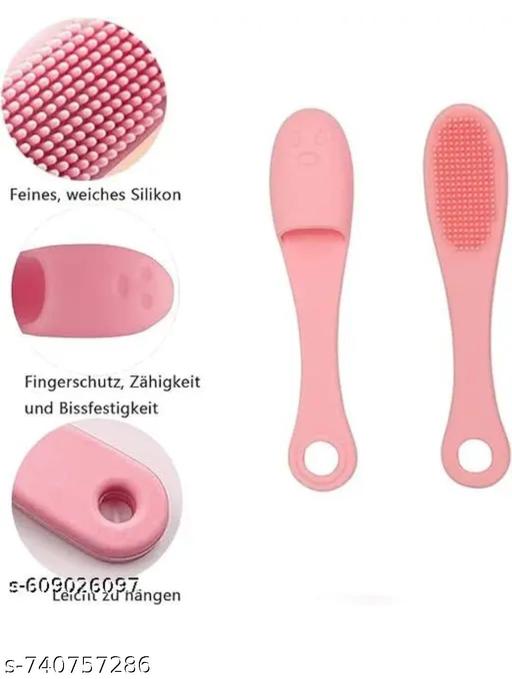Finger brush, 4 In 1 Soft Silicone Blackhead Remover | Face Mask Applicator & Scrubber | Skin-friendly Facial Cleaning Brush Face Scrubber Exfoliator, Soft Face Brush, Facial Cleansing Brush (PACK OF 4) - lolfashion