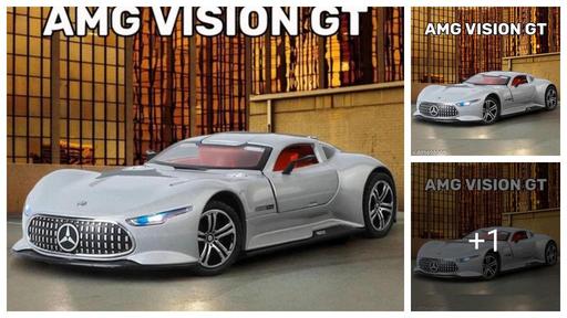 Gift Gallery Showpiece Working Model Car Resembling Benzoo AMG Vision GTxz Toy Car 1:32 Diecast Metal Model – Pull Back Alloy Car with Openable Doors, Lights & Sound, Premium Collectible Gift for Boys, Men & Cars Lovers