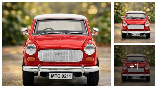 Vintage Fiat Premier Padmini Die-Cast Car Model | Openable Doors | Classic Collectible Toy