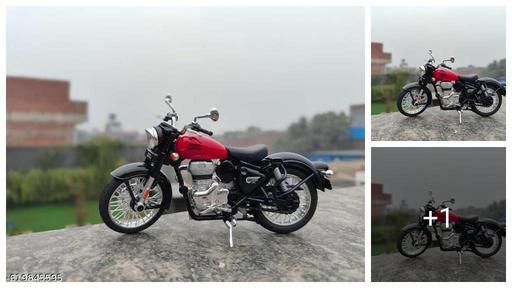 Toys Royal Enfield 1:15 Scale Diecast Motorcycle Model Toy, Pull Back Action, Bullet Bike Detacheble Parts with 3 Colored Fuel Tank, Miniature Replica for Collectors & Kids Age 3+ Years