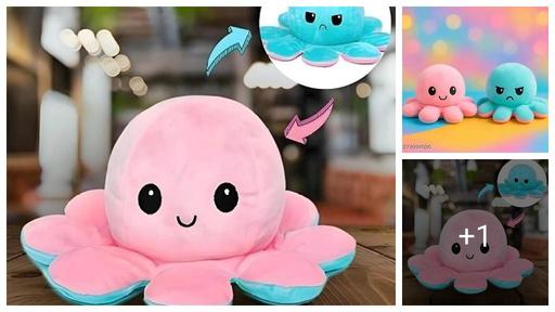 Cute Super Soft Octopus Teddy Toy - 18 cm (multi color)