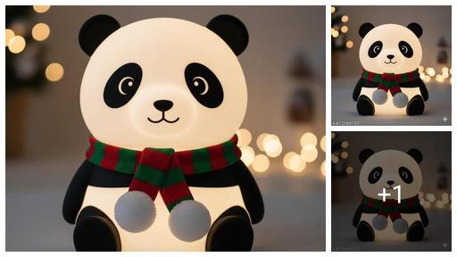 Cute Panda Silicone Touch Night Lamp with Color Changing Light for Kids & Home Decor