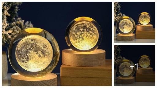 Glass Lamp 3D Ball Astronomy Night Lamp with Base for Living Room Ornament Solar System Fantasy Decoration LED Colorful Lighting Touch Base Moon Light (dolphin)