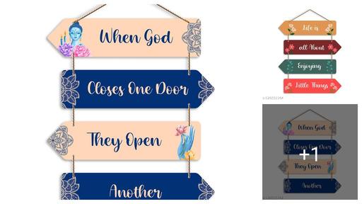 TRUEFAB Positive Quote Wall Hanger for Home|Office|Living Room|Gift, Wall Decoration (WH_4404N)