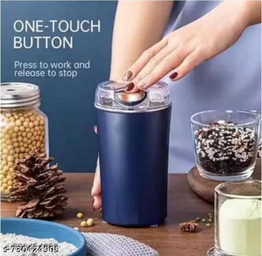 Electric Stainless Steel Dry Grinder , Multi-Purpose Coffee & Spice mixer, Mini Electric Masala Grinder for Kitchen, Portable Dry Fruit & Spice Mixer Grinder - lolfashion