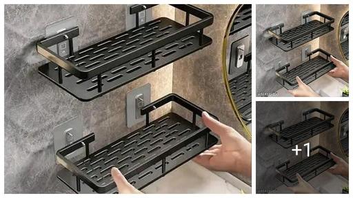 PACK OF 1 Shelves Bathroom Shelves No-Drill Corner Shelf Metal Shower Storage Rack Holder Toilet Organizer Holder Wall Mount Shower Room Rack