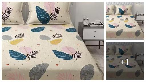 Cotton Elastic All Around Fitted King Size Double Bed Bedsheet with 2 Pillow Covers | Floral Printed Bedsheet Combo | Fits Upto 8” Mattress | Comfortable Cotton Bedsheets | 78x72 Inches | Printed Bed Sheet With 2 Pillow Cover Combo| Comfortable & Skin-Friendly