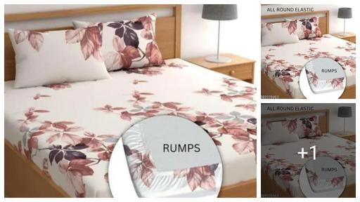 1 Fitted Bedsheet with Elastic Bedsheet Platinum Printed Bedsheets Double King Size Bedsheets with 2 Pillow Covers Glace Cotton bedsheet by | 78 x 72 (Multi)+ 2 Pillow Covers. Size: Elasticated Bedsheet : 78 x 72 inches / 198 x 182 cms / 6.5 x 6 feet(Multi) 