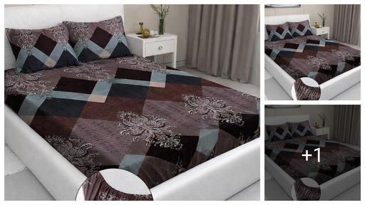 Bedsheet Elastic Fitted cotton good fabric with 2 pillow cover Fit It and Forget it {Our fitted bedsheet easily fits upto 6-8 inches mattress} {Bed-making made easy} {All around elastic keep our sheet in place}.