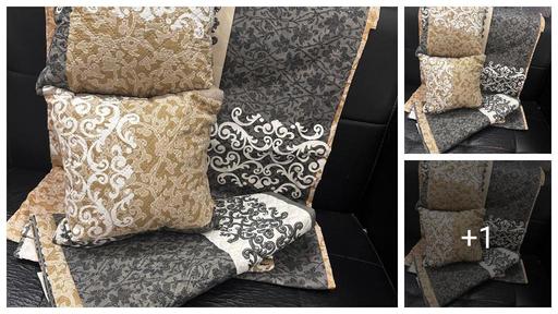 5pc bedsheet set (1King size Bedsheet + 2 Pillow Covers with Embroidery+ 2 Cushion Cover with Embroidery with filler) Heavy Quality Multicolor five piece set by sankat Shop