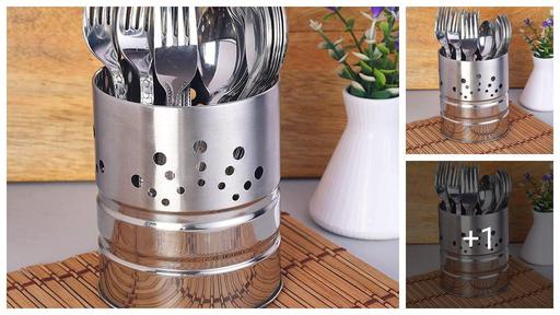 Stainless Steel Spoon Holder Spoons Stand chammach Stand Spoon Holder for Kitchen Cutlery Holder Spoon Stand Spoon Rack Spoon Stand for Kitchen