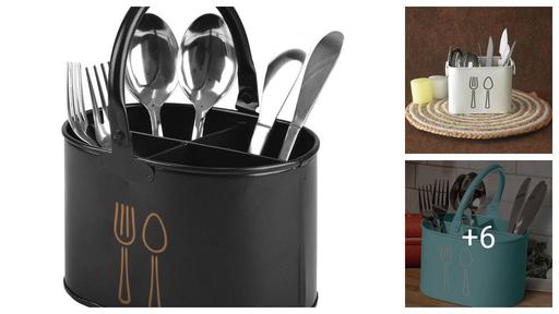 Sone Key Chidiya Spoon Stand And Holder for Kitchen-Cutlery Holder for Kitchen,White