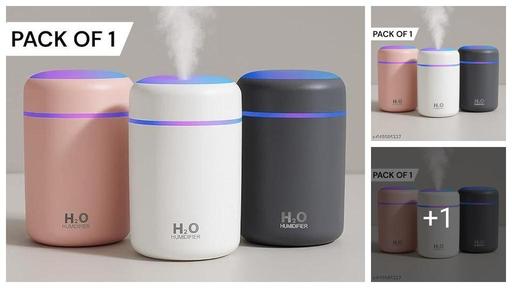 H2O Humidifier with Colorful LED Lights for Home Office & Small Rooms, Portable Cool Mist Small Quiet Air Humidifier For Aroma Therapy, Ultrasonic Essential Oil Diffuser For Moisture Add Your Aroma Flavour Drops | Humidifier | Mini Humidifier | Room Humidifier