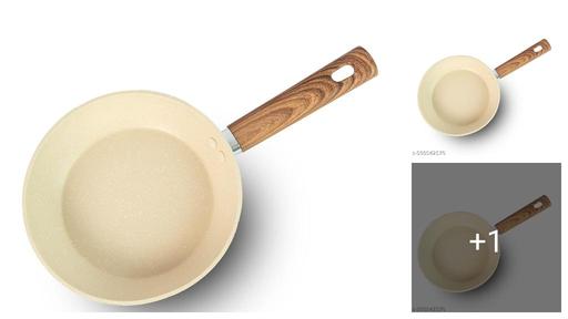 GiPP Nonstick Frying Pan Skillet -20Cm White Granite Non Stick Pans, Omelette Pan with Heat-Resistant Handle, Compatible with All Stovetops, PFOA Free