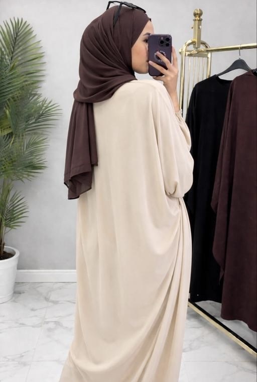 Dubai collection for new arrival and modest Kafan Abaya for women naqaab golden colour - Zeyoria