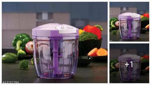 Magic Hand Chopper XL | Multi Utility Chopper | 5 Stainless Steel Blades | Vegetable and Fruits chopper | (Chopper, Blade, Whisker) | 1000 ml| Purple