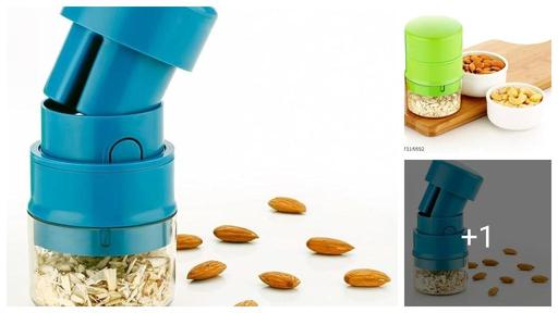 Dry Fruit & Nut Cutter With Container For Kitchen Manual Cutter Machine Kitchen Gadget Chopper for Badam, Kaju, Walnut, Pista Dry Fruit Crusher Fine Cup Slicer for Home Use & Gifting Purpose