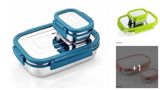 Stainless Steel Lunch Box, Leakage Proof Containers Lunch Box for Office Use, Large Size Lunch Box for Men/Women (BLUE)