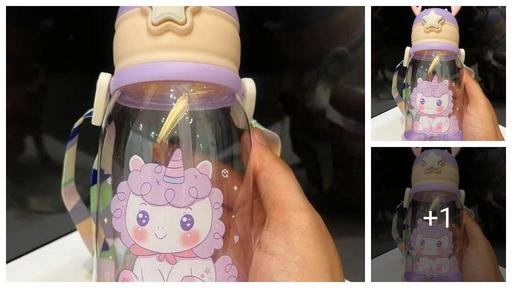 OGAURA Cartoon Series 600 ml water bottle (Purple)