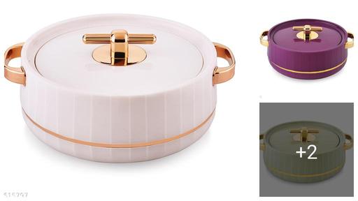 Deluxe Decor 3000 Inner Stainless Steel Insulated Casserole Brown Gold Thermoware Casserole