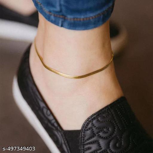 Snake Chain Anklet in 92.5 Sterling Silver | Silver Plated with Authentication Certificate | For Women & Girls | Wedding, Party, Office - Riodear