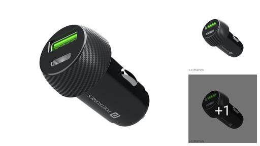 Car Power 7 20W Fast Charging with Dual Output (PD + QC) Rapid Charge Compatible with Most Cars(Black)