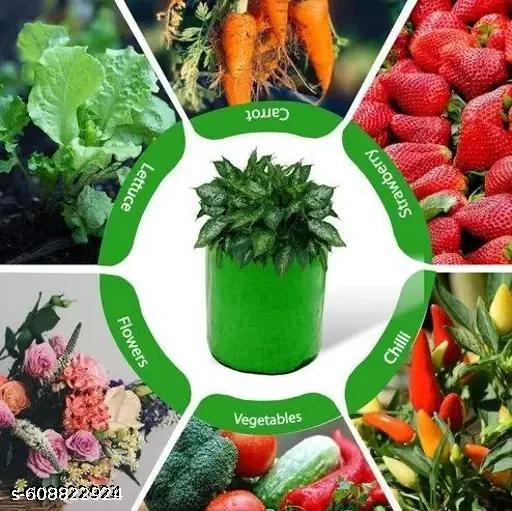  plants bags  12x12 Inch Home Garden Terrace Gardening Kitchen Gardening, Pack of 10 Grow Bag - Riodear