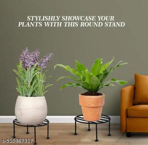 Max Plus Plant stand/ pot stand/ gamla stand/ powder coated/ rust free/ Corrosion Resistant/ For Indoor- Outdoor, Balcony, Terrace, Garden Etc. Pack of 10 (RN-10) - Riodear