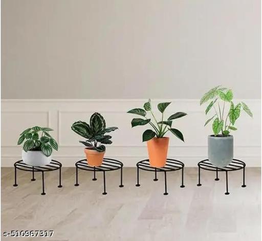 Max Plus Plant stand/ pot stand/ gamla stand/ powder coated/ rust free/ Corrosion Resistant/ For Indoor- Outdoor, Balcony, Terrace, Garden Etc. Pack of 10 (RN-10) - Riodear