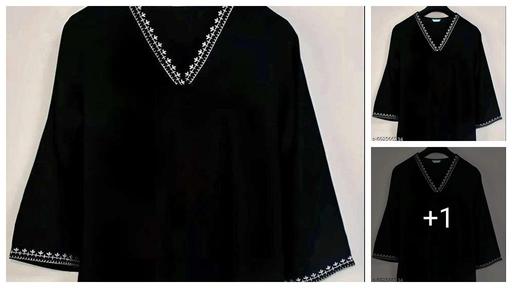 BLACK WOMAN KURTI EMBROIDERY WHITE