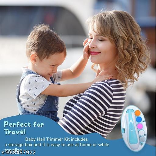 Baby Nail Trimmer | New Born Essentials | Baby Nail Cutter New Born 0-12 Months with 6 Filer Heads Adjustment |1 Year Warranty |, Pink, White, 1 Count - Anuloria 