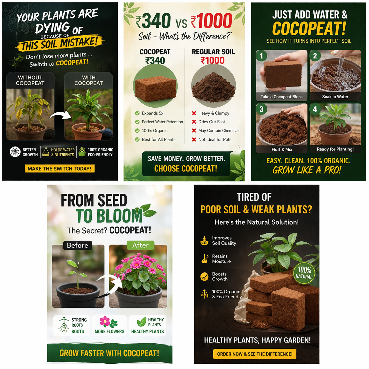 Cocopeat best value 12kg bundle offer - Riodear