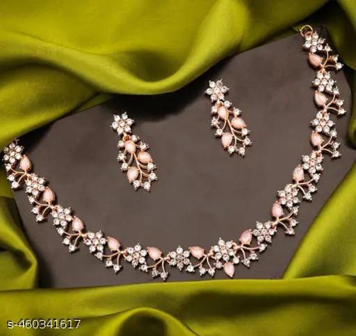 ZP STONE NECKLACE WITH EARRING WOMAN JEWELLY SET - Lumae