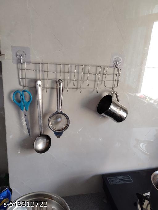 Steel Hooks Hanger for Multi-Purpose Use Anywhere Like Kitchen - Lumae