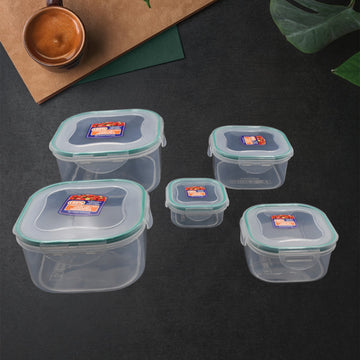 Kitchen Storage Containers Set – Fridge Organizer Lunch Boxes (5 Pcs) - Lumae
