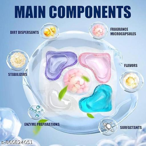 30 ponds 5in1 Dissolvable Magic Laundry Ponds for 30 Washes Tough Stain Fighter for Top & Fornt Lonad Machine Floral Aroma Eco- Friendly 1 Pod 1 Wash For 5_7 Kg Load - Lumae
