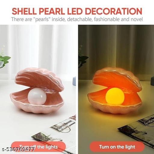 Shell Lamp Pearl Shell Night Lamp Shell Pearl Light LED Accent Lamp for Home Decor Bedroom Living Room Decoration Night Light for Kids Room Clamshell Portable Lights - LYNXNEST Store