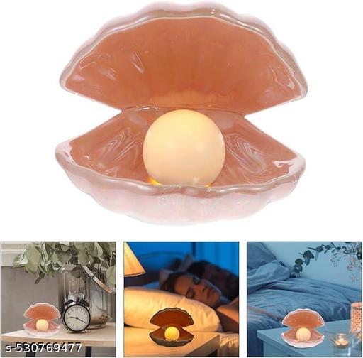 Shell Lamp Pearl Shell Night Lamp Shell Pearl Light LED Accent Lamp for Home Decor Bedroom Living Room Decoration Night Light for Kids Room Clamshell Portable Lights - LYNXNEST Store