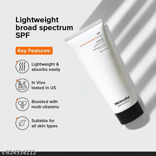 SPF 50 PA ++++ Face Sunscreen | Broad Spectrum, Lightweight & No White Cast Cream Sunscreen | 30gm - Lumae